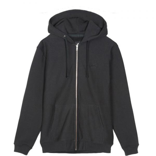 STOCK LOGO ZIP HOOD-BLK